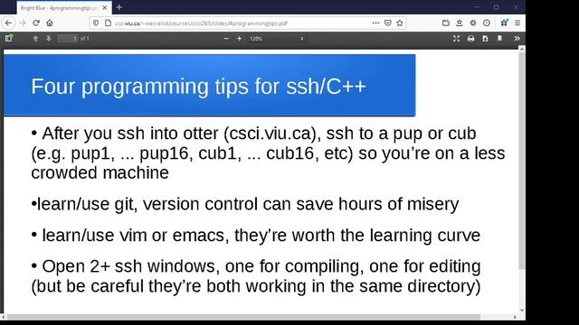 Programming tips for CSCI@VIU смотреть онлайн