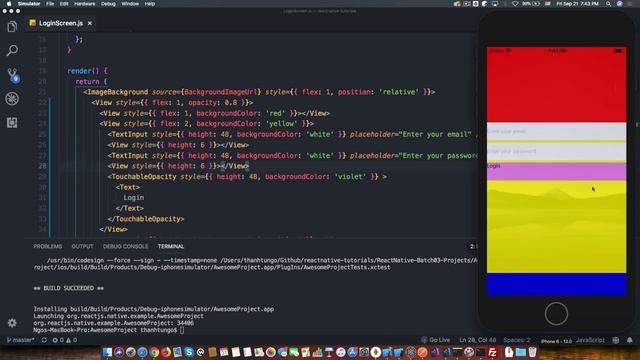 ReactNative - 04 Login UI with AXIOS смотреть онлайн