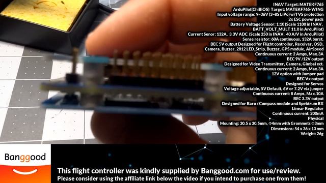 Matek F765-Wing, Preliminary Look And Some Specs.