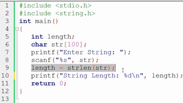 Find string length using strlen function смотреть онлайн