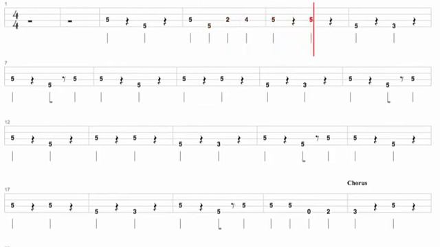 CCR bad moon rising bass tab смотреть онлайн
