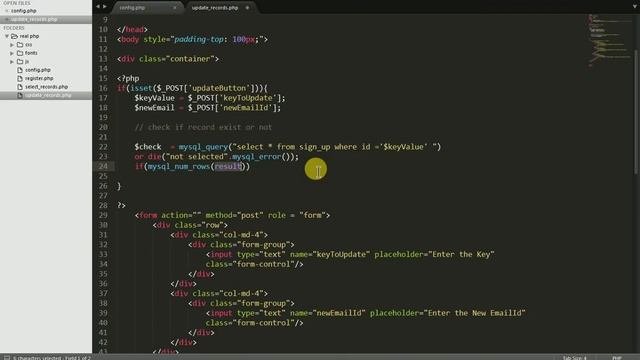 How to update the records in database with PHP & MySQL смотреть онлайн