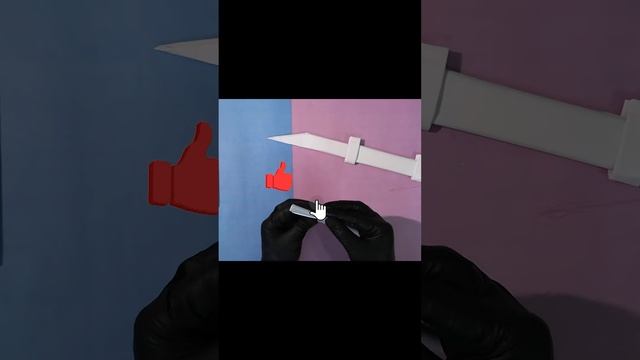 Как сделать толкающий кинжальный нож из бумаги #Shorts смотреть онлайн