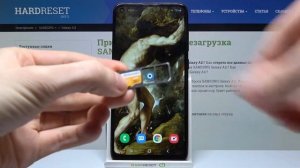 Как вставить SIM-карту и SD-карту памяти в Samsung Galaxy A11?