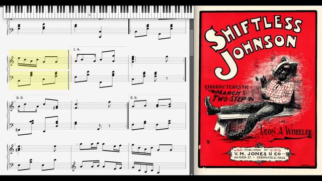 Shiftless Johnson by Leon Wheeler (1901, Ragtime piano) смотреть онлайн