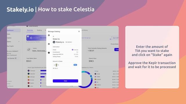 How to Stake $TIA | Celestia Staking Tutorial смотреть онлайн