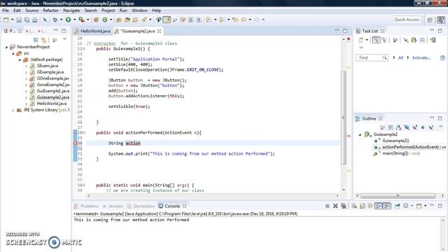 Developing Java GUI & how to open another program using Process Class! смотреть онлайн