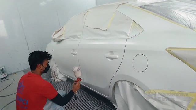 Toyota #yaris Perl white #painting #youtubevideo смотреть онлайн