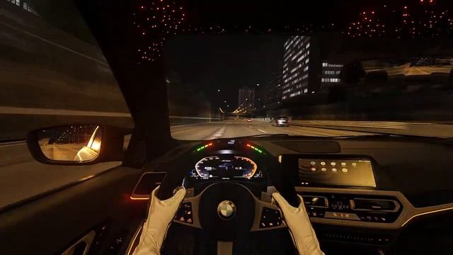 спокойные шашки ночью на BMW m340 в assetto corsa смотреть онлайн
