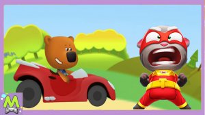 Ми-Ми-Мишки vs Говорящий Том Герои.Гонщик Кеша против Тома-Супергероя.Кто Быстрее
