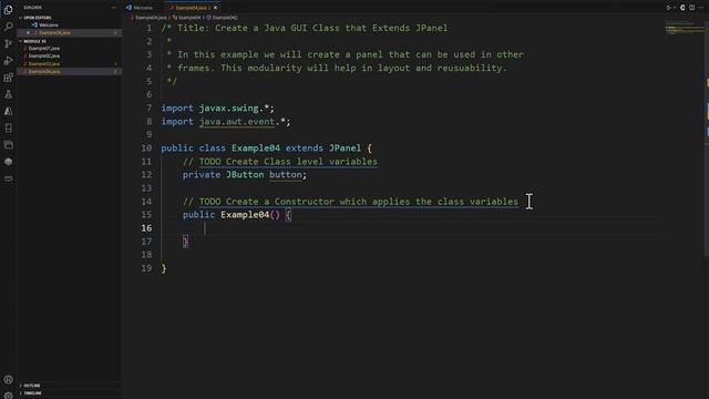 Java Practice Examples - Module 10-4 Creating a JPanel смотреть онлайн
