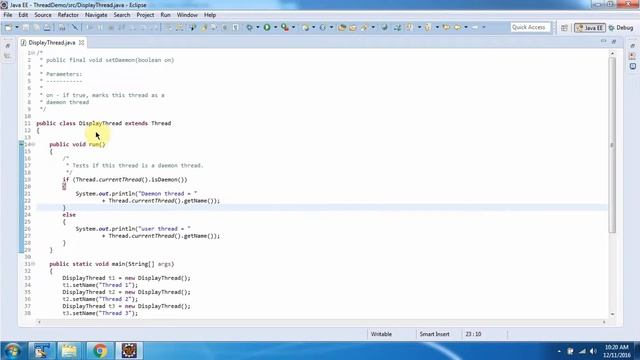 What is Daemon thread in Java? | Java daemon thread_Version 2 | Java Threads смотреть онлайн