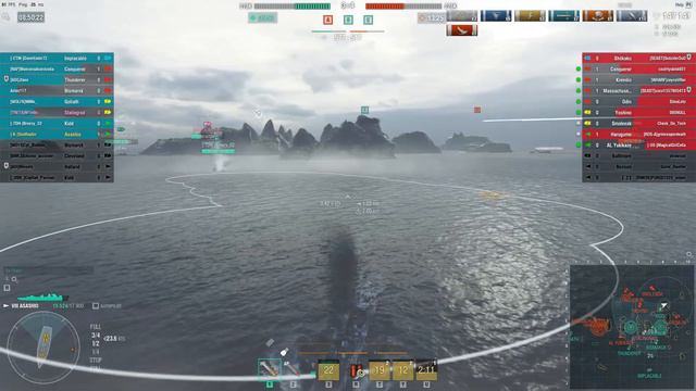 World of Warships - Battle Report: Asashio - "Area Control" смотреть онлайн