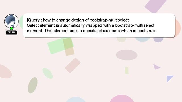 jQuery : how to change design of bootstrap-multiselect смотреть онлайн