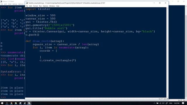 פייתון ללא-מתכנתים - פרק 25 - אנימציה של מיון בועות смотреть онлайн