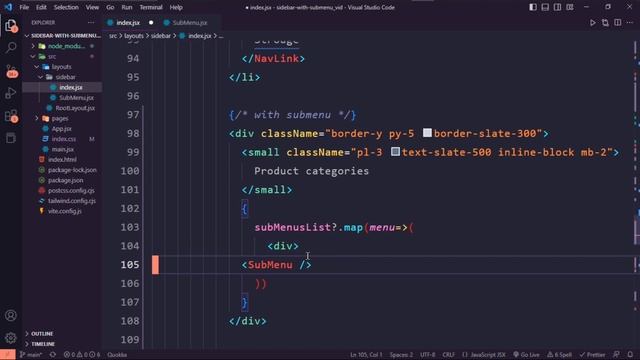 Desktop and Mobile Responsive Sidebar With Submenu Using React js and tailwind css and Framer Motio смотреть онлайн