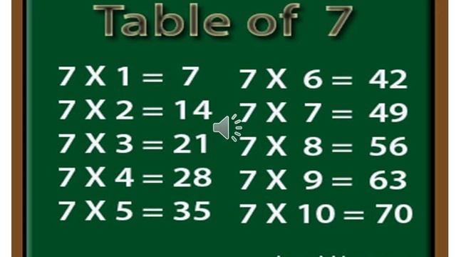 Table of 7 | Multiplication | Seven one za seven |Simple and Easy way смотреть онлайн