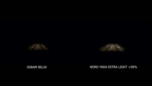 Nord Yada Extra Light +50% vs Osram Bilux смотреть онлайн