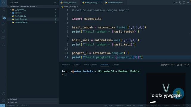 Belajar Python [Dasar] - 55 - Membuat Module смотреть онлайн