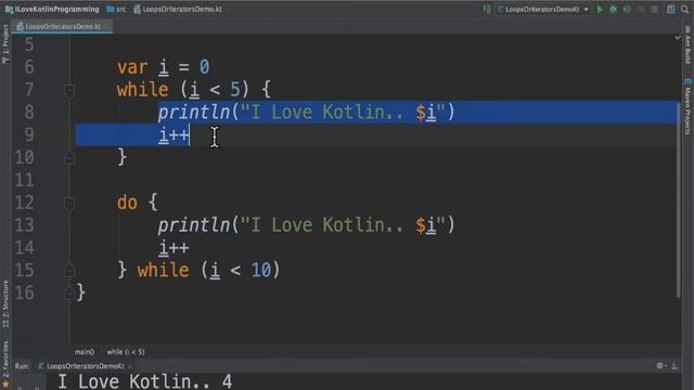 Kotlin Loops Iterators | For | While Loop | Do While | Example Code Demo | InterviewDOT смотреть онлайн