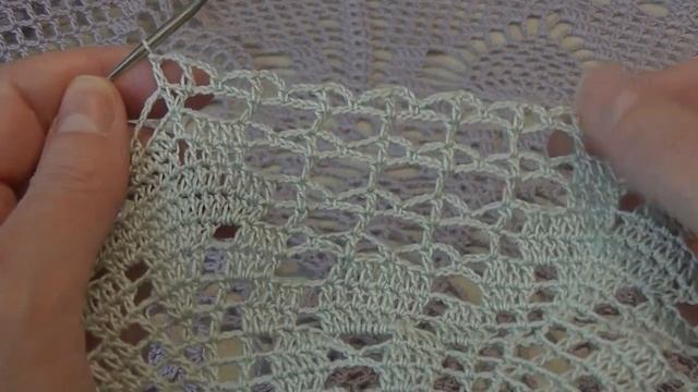 Скатерть " Морская Жемчужина". Вяжем с 23-27 ряд. смотреть онлайн