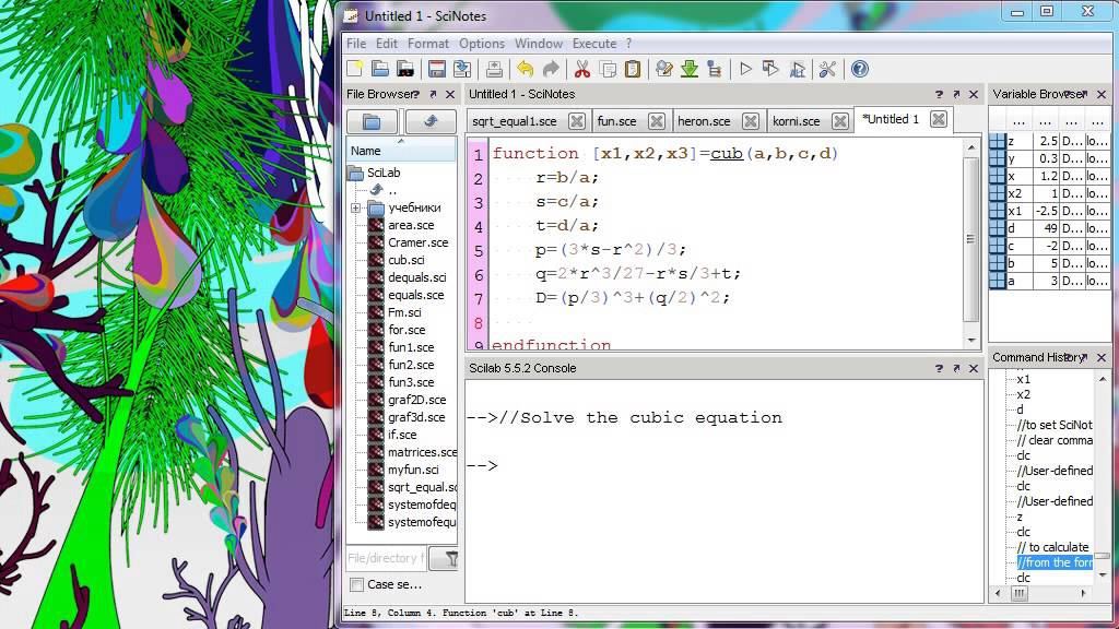 Solve cubic equation in SciLab смотреть онлайн