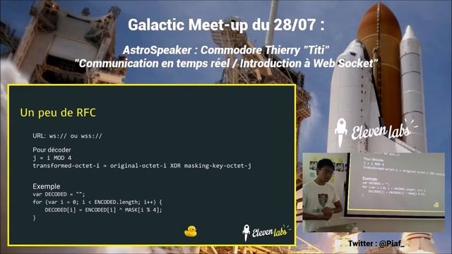 Présentation Galactic Meet-up 28 juillet 2016 : Communication en temps réel et Websocket смотреть онлайн
