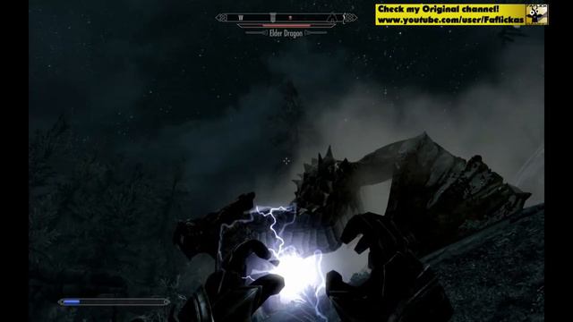 Skyrim - Killing Elder Dragon смотреть онлайн