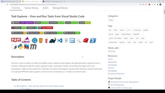 Task Explorer- VSCode Hint Tip and Trick of the Week - 2/8/22 - Episode 134 смотреть онлайн