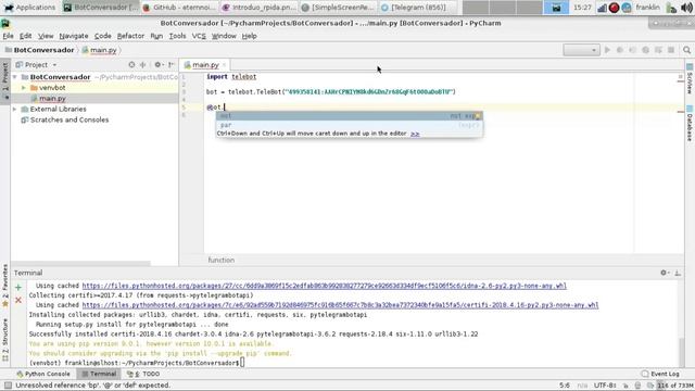 Estrutura básica de um BOT Telegram usando Python #AULA-01 смотреть онлайн