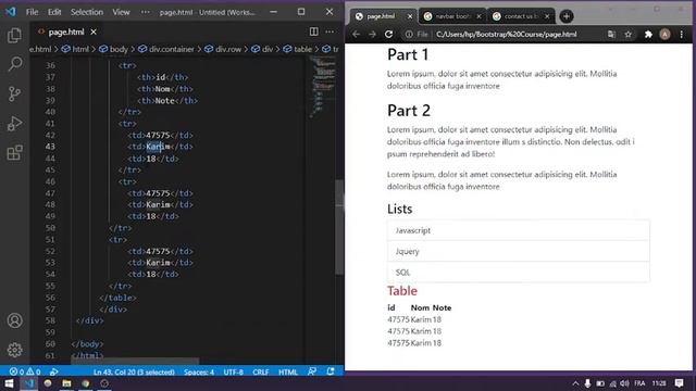 Bootstrap Cours 9 : Tables in Arabic Darija دورة بالدارجة لتعلم bootstrap смотреть онлайн