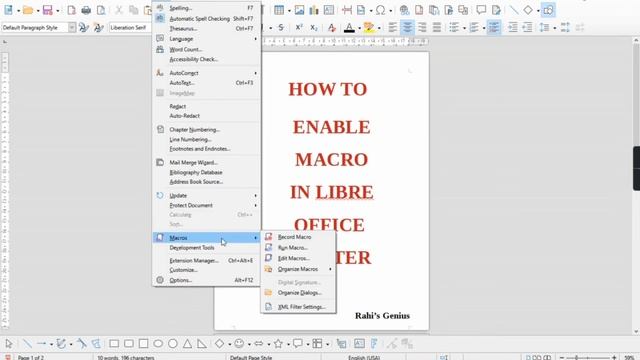 How to enable macro in libre office writer смотреть онлайн