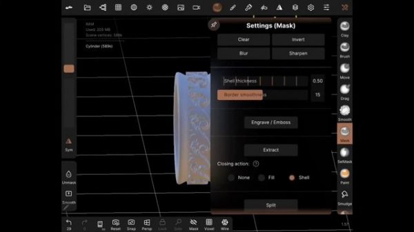 Jewelry Design  # 02-  Ring Design in Nomad Sculpt