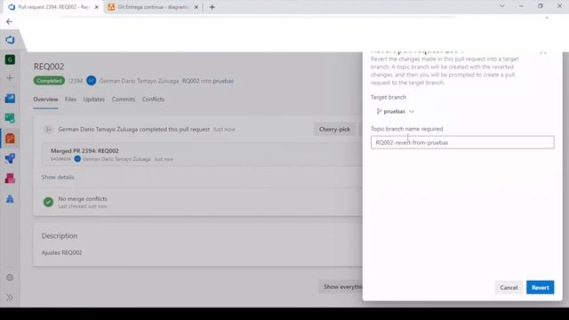 Reintegrar un git revert ¡Solucionado! смотреть онлайн