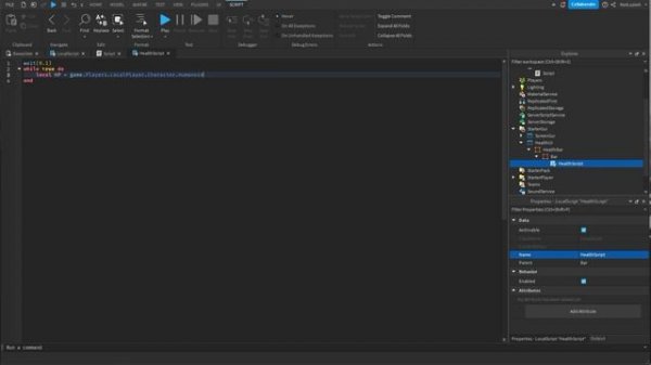 How To Make A Health Bar In ROBLOX Studio