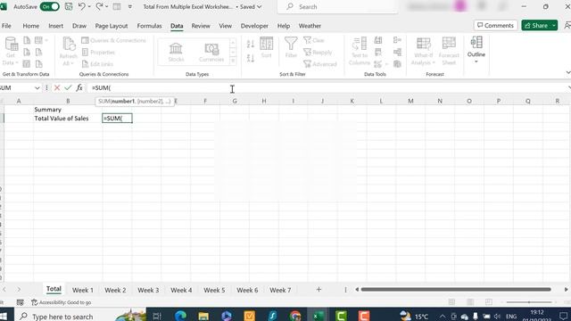 Find The Total Value Of Multiple Worksheets In Excel смотреть онлайн