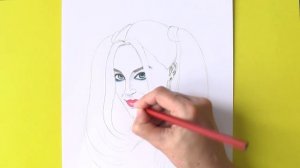 КАК НАРИСОВАТЬ ХАРЛИ КВИНН  (Harley Quinn) ПОРТРЕТ ? УРОКИ  РИСОВАНИЯ