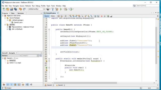 Java Swing+MigLayout Tutorial - Simple Login Window смотреть онлайн