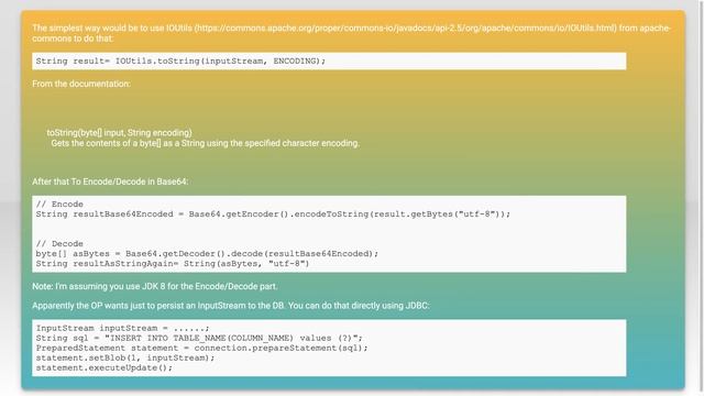Convert InputStream to base64 string смотреть онлайн