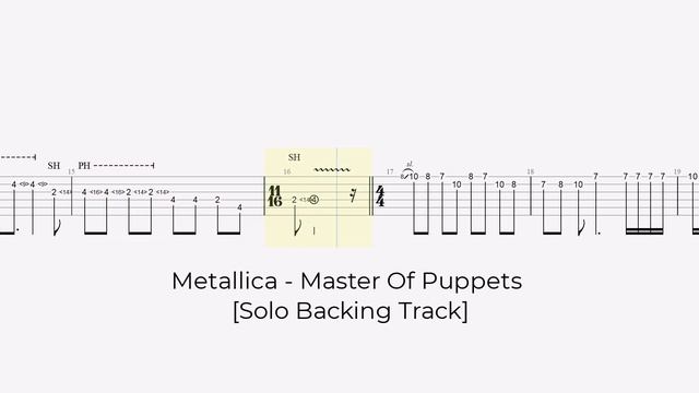 Metallica - Master Of Puppets [Solo Backing Track with tabs] смотреть онлайн
