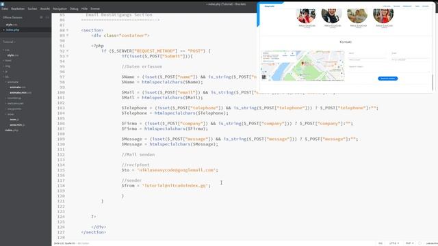 Responsive Website Tutorial #11 | Mail vesenden mit PHP | Sweetalert | SMTP смотреть онлайн