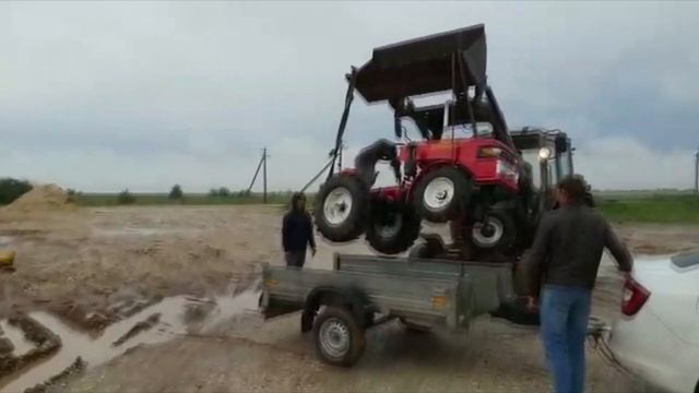Поездка за минитрактором Русич Т-18 смотреть онлайн
