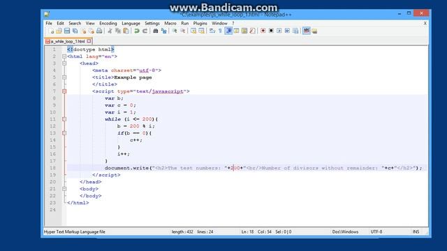 JavaScript "while" loop. Demonstration ( demo ) video смотреть онлайн