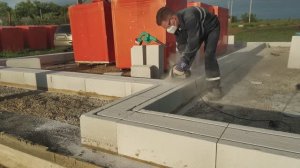 8. Первый ряд газоблока, и армирование