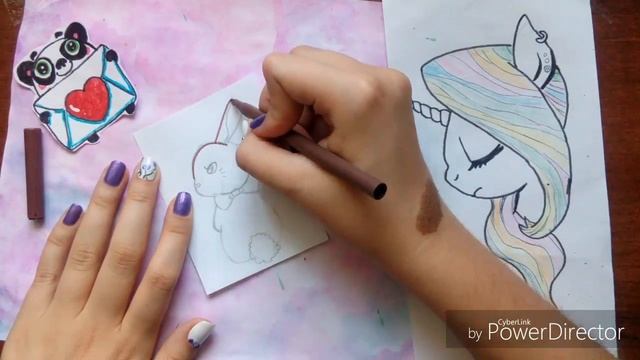DIY разворот в личном дневнике/ Как нарисовать милого зайчонка смотреть онлайн