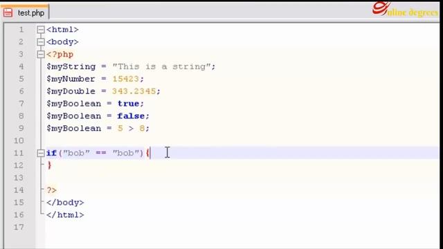 Online Degrees: PHP Online 10 ~ If statements, Else Statements, and Boolean Values смотреть онлайн