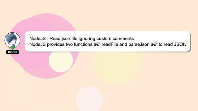 NodeJS : Read json file ignoring custom comments смотреть онлайн
