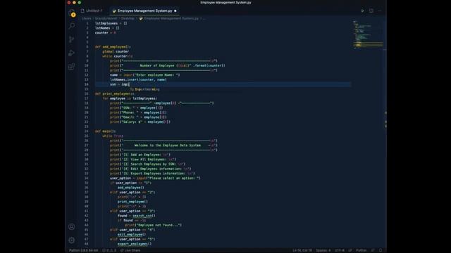 Simple Python Employee Management System - Speed Code смотреть онлайн