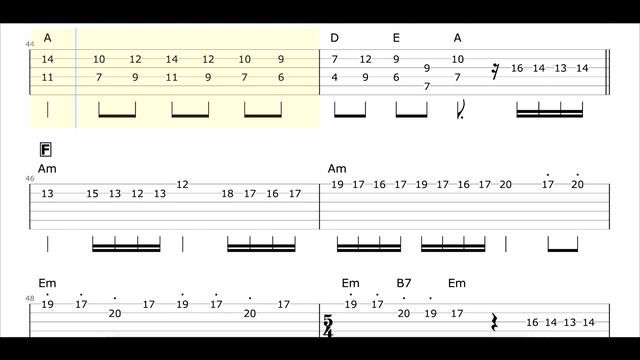Mozart - Rondo Alla Turca - Guitar TAB