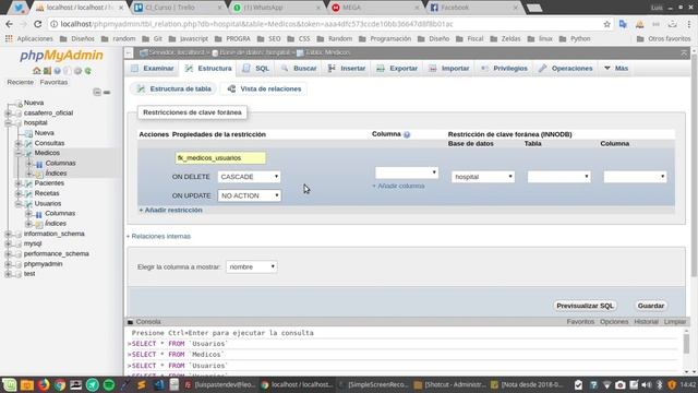 Llaves foraneas en phpmyadmin смотреть онлайн